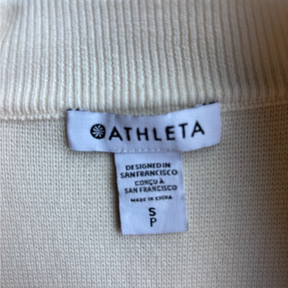 Athleta Sequoia sweater zip up jacket   Magnolia white Small - Picture 5 of 9